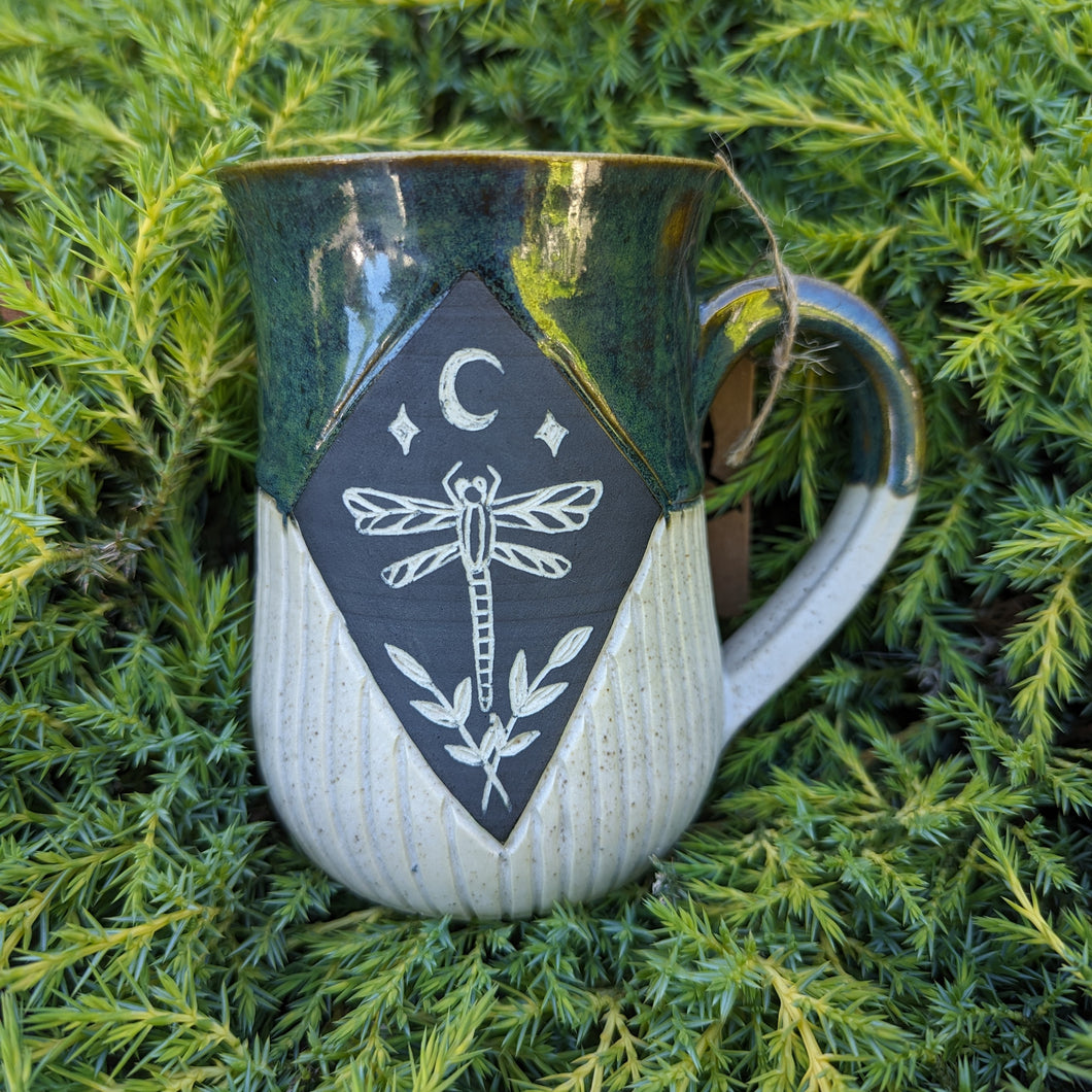 Dragonfly Mug - Fern Gully Green